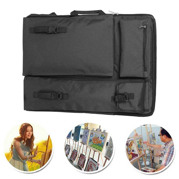 Multifunction Large 4K Sketch Drawing Table Carrying Bag Waterproof Functional Fashion Artistic Supplies (Black)