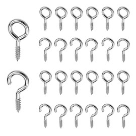 The Bead Shop 25mm Curtain Wire Hook and Eyes - 20 x hooks & 20 x eyes