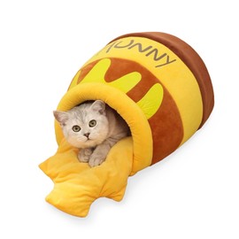 PB:KS Cat House, Honeypot Shaped, Cat House, Warm, Pet Bed, Fluffy, Cushioned, For Dogs and Cats