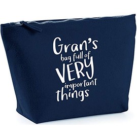Hippowarehouse Gran's Bag Full of Very Important Things printed make up cosmetic wash bag 18x19x9cm