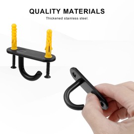 DIYCUT 4 Pack Multipurpose Hooks with 8 Screws, 6cm Ceiling Hooks, Heavy Duty Welded Base, Stainless Steel Hooks, for Small Ceiling Fans, Wall Lights, Mosquito Nets, Boat Accessories