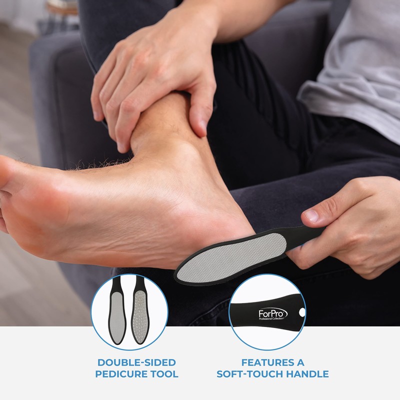 ForPro Black Bear Stainless Steel Pedicure File, Callus Remover Foot