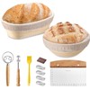 TeamFar Bread Proofing Basket Set, 9” Round & 10” Oval