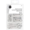 Dritz 3328 Curved Safety Pins, Assorted Sizes with Storage Box