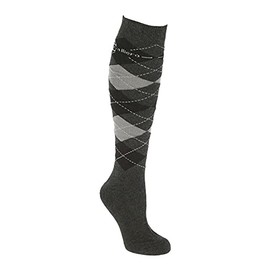 Covalliero 325434 Brescia Riding Stockings, Size 34-36 Anthracite/Grey, Anthracite/Grey