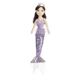Aurora® Enchanting Sea Sparkles™ Tutu Sparkles™ Iris Stuffed Doll - Imaginative Play - Magical Companions - Purple 18 Inches