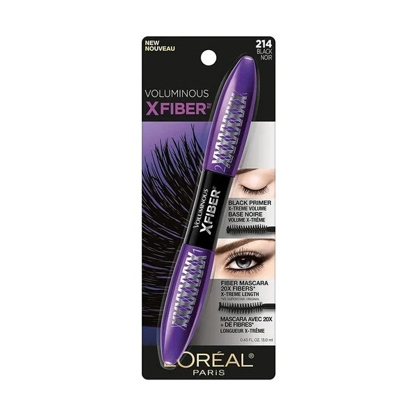 L'Oréal Loreal Voluminous X Fiber Mascara 214 Black FREE SHIPPING