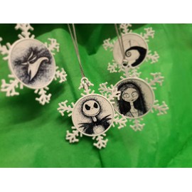 Nightmare Before Christmas Metal Snowflake Festive decoration from hand drawn artwork