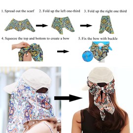KXF Women 2 in 1 Foldable Sun Hat with Neck Flap Breathable Quick Dry 360°Protection Outdoor Sports Visor Large Brim UV Sun Protection UPF 50+ Beach Fishing Hat