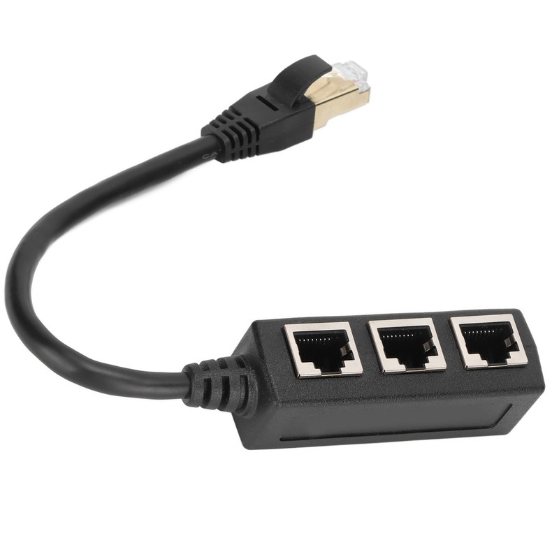 RJ45 Ethernet Adapter Cable Extension 1 to 3 Port Excellent
