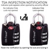 OW-Travel TSA Approved Luggage Locks Suitcase Locks with Indicator Open
