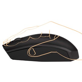 LogiLink ID0191 - Ergonomische Dual Modus Maus (Funk 2.4 GHz/BT v4.2) mit 1200 DPI für Computer, Tablet, Laptop, Smart TV, in Schwarz