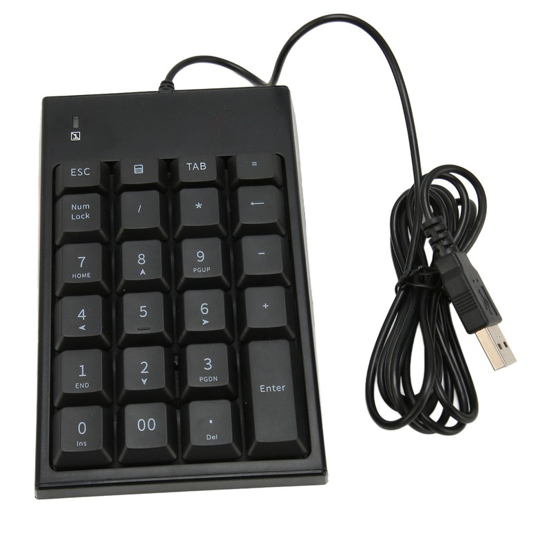 Wired Number Pad 23 Keys 5.9ft Cable USB Plug and