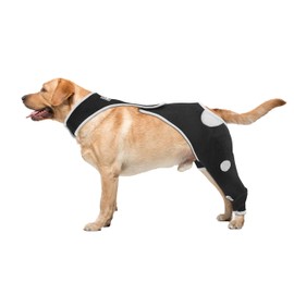 Rear Left Leg Dog Surgery Recovery Suits, Pet Sleeves for Dogs to Stop Licking, Reflective Material Dog Leg Sleeve Cone Collar Alternative for Small Dog