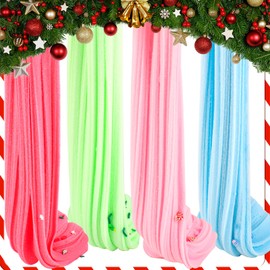 4 Pack Christmas Fluffy Cloud Slime Kit, Advent Calendar 2024, Soft & Non-Sticky, Colorful Slime Party Favors for kids, Fingertip Toys for Boys and Girls, Goodie Bag Stuffers