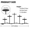 Adjustable Candelabra Candle Holder: 5 Candle Iron Candelabra Fireplace Candle