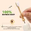 PONPACE Bamboo Toothbrush Heads Compatible with Laifen, Extra Soft Castor-Oil