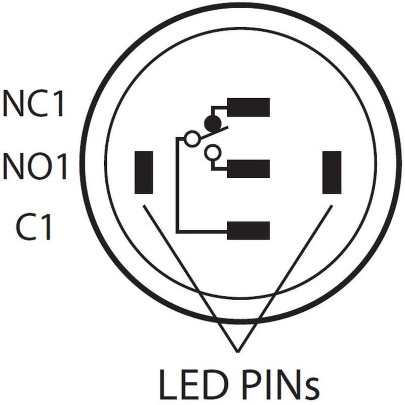 Lumonic Stainless Steel Push Button Flat 19 mm Diameter I