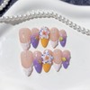 Uñas postizas cortas almendradas hechas a mano