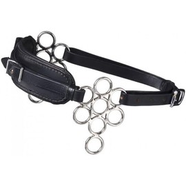 Showman Stainless Steel Leather Nose Multi-Ring Hackamore