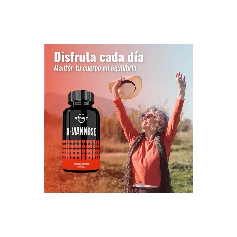 Reset Nutrition D-mannose Salud Urinaria Infecciones 90 Cáps Sabor Sin