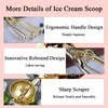 ZYHUI Gold Ice Cream Scoop Stainless Steel Cookie Scoops for