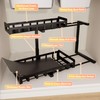 Under Sink Organizer 2 Pack, Metal Large Capacity 2-Tier Sliding