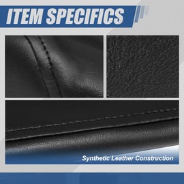 Auto Dynasty Front Lower Bottom Seat Cushion Cover Compatible with Polaris 400/EV 500 800 Ranger 570 Midsize 2010-2019, Synthetic Leather, Black