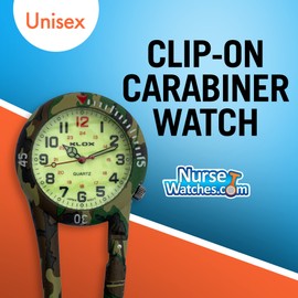 Glow in The Dark Unisex Belt Fob Watch, Camo