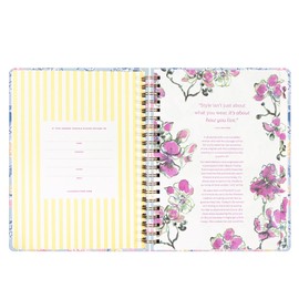 Lilly Pulitzer Jumbo Daily Planner August 2025 - December 2026, Weekly and Monthly Agenda with Stickers, Pockets, and Spiral Binding (Bluette Lil Barefoot Beachcomber)