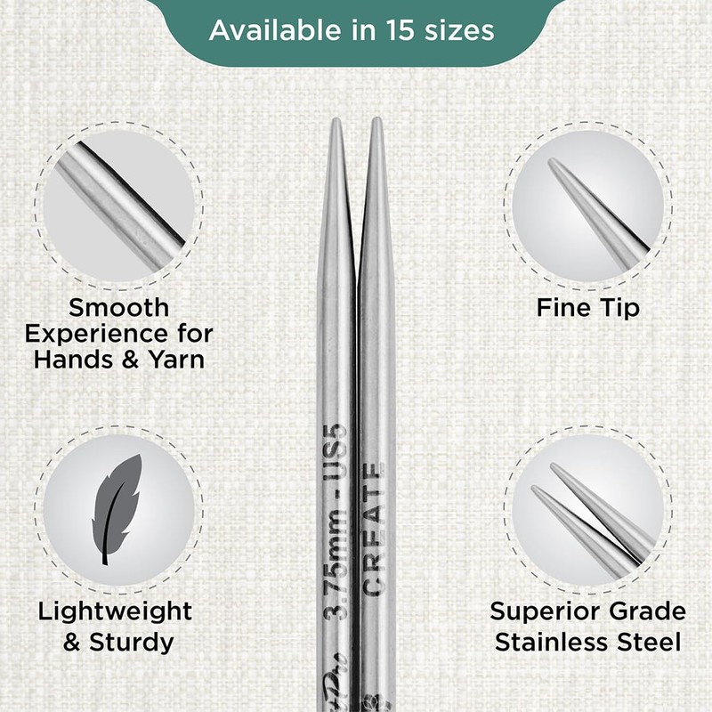 KnitPro Mindful Lace Interch. Tips 13cm 3.75mm - 3pcs