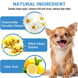 Dog Eye Wipes 120Pcs Count – Pre-Soaked Natural Cat Eye Wipes for gentle Cleansing - Dog Wipes Cleaning Deodorizing Remove Crust, Dirt, Discharge – Safe and Easy to Use Pet Wipes for Tear Stains