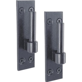 IRONTITE® 2 Pack Heavy Duty Gate Hinges with 12mm Pin to Suit Hook and Band Gate Hinges, and Wrought Iron Gates. Black Gate Hinges Hook On Plate Hinge Pins.