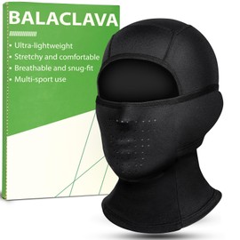 RIGWARL Football Ski Mask Balaclava Shiesty, Face Mask Fulll Head Cover with Windproof Breathable Fabric for Men Outdoor Sports Black