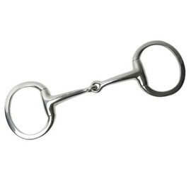 Korsteel Stainless Steel Medium Weight Solid Mouth Eggbutt Snaffle Bit 5.5"