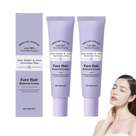 Gesichts-Haarentfernungs-Creme 2 Stück, Sanfte Enthaarungscreme Für Frauen, Schmerzfreie Haarentfernung Für Gesicht & Körper, Schnelle & Einfache Anwendung Hair Removal Balm