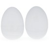 Set of 2 White Plastic Jumbo Size Easter Eggs 10