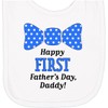 inktastic Happy First Father's Day, Daddy- Bow Tie Newborn Bib