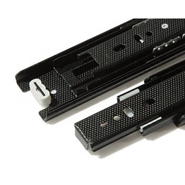Btibpse Drawer Slide 10 Inch Ball Bearing Full Extension Slide Rail Black Pair