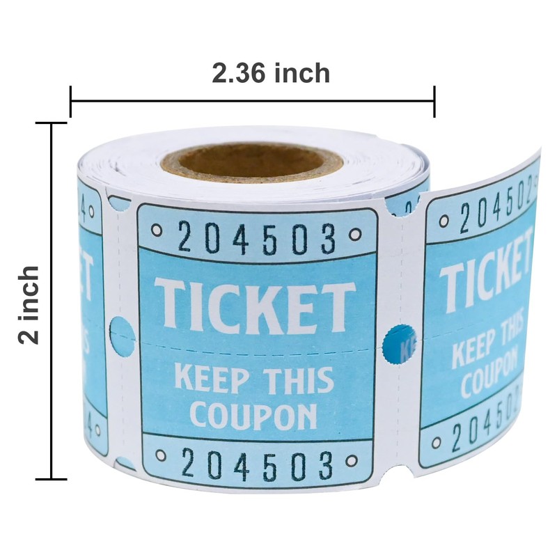DGBDPACK 250 Raffle Tickets, 50/50 Double Roll Tickets for Raffles,
