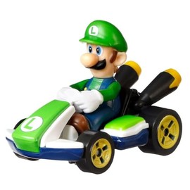 Hot Wheels - Mario Kart - Luigi Standard Kart - 2023 - Mint/NrMint Ships Bubble Wrapped in a Box