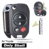keyecu Upgraded Flip Remote Key Shell Fob for Toyota Highlander