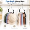 Wall-Mounted Hat Organizer for Accessory Storage – 2-Pack Durable Metal