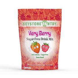 Keystone Pantry Sugar-Free Drink Mix Very Berry Zero calories Zero net carbs Sugar-Free Caffeine