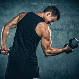 LIFERUN Dumbbells Rubber Coated Cast Iron Hex Black Dumbbell 50lb Free Weights Dumbbell Set of 2