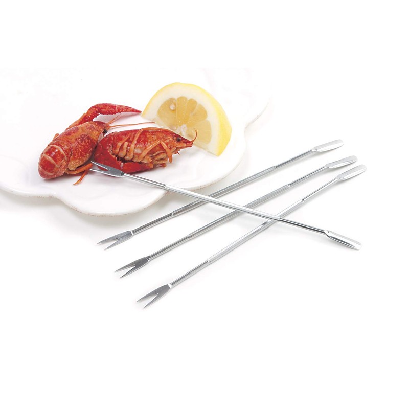 Norpro Stainless Steel Seafood Forks 6.75" | 4-Count per Pack