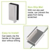UFURMATE 8Pcs Glass Finger Edge Pull Cabinet Finger Pull Handle