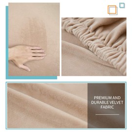 Caijin Bed Headboard Cover/Cover, Stretch Bed Headboard Slipcover, Dustproof Protective Cover for Padded Bedroom Headboard, Velvet Fabric