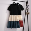Maternity Summer Short-Sleeve Dress a20 - Online Celebrity Style for Pregnant Women Set 3XL/Brick Red 3ea