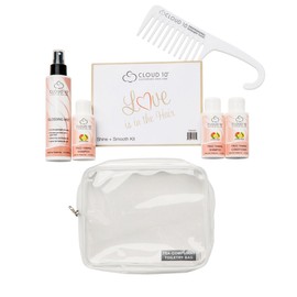 Cloud 10 Shine + Smooth (Travel Kit) - Cruelty Free, Wide Tooth Detangler Comb & TSA Compliant Carrying Case